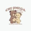 Chi Omega Hugging Bears Big Little Reveal Tank
