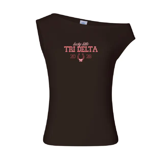 Delta Delta Delta Horseshoe with Bow Graphic Big Little Reveal Tank 2