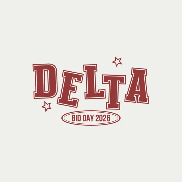 Delta Delta Delta Big Bold Stars Bid Day Shirt