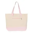 Q-Tees 19L Zippered Tote - Q1300 Natural Light Pink Front