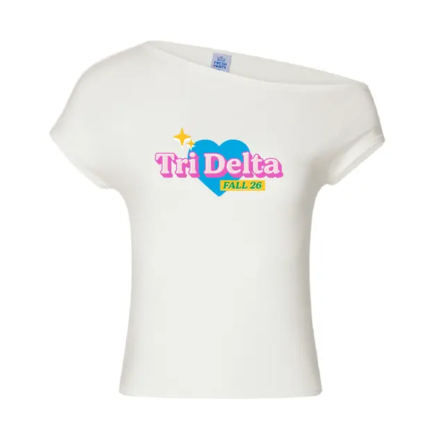 Delta Delta Delta Heart Illustration Rush Shirt 2