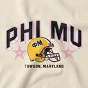 Phi Mu Bold Lettering Football Graphic PR Shirt