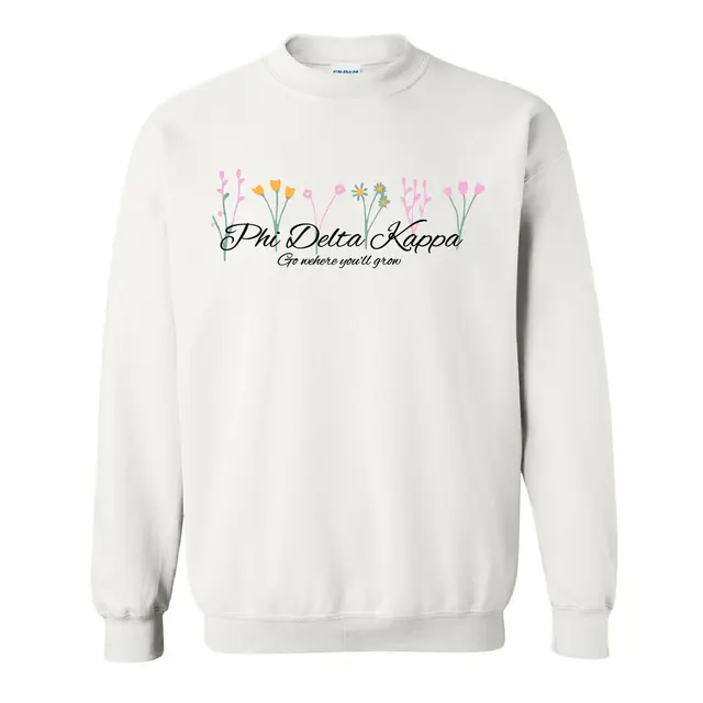 Phi Delta Kappa Floral Illustration PR Sweater 2