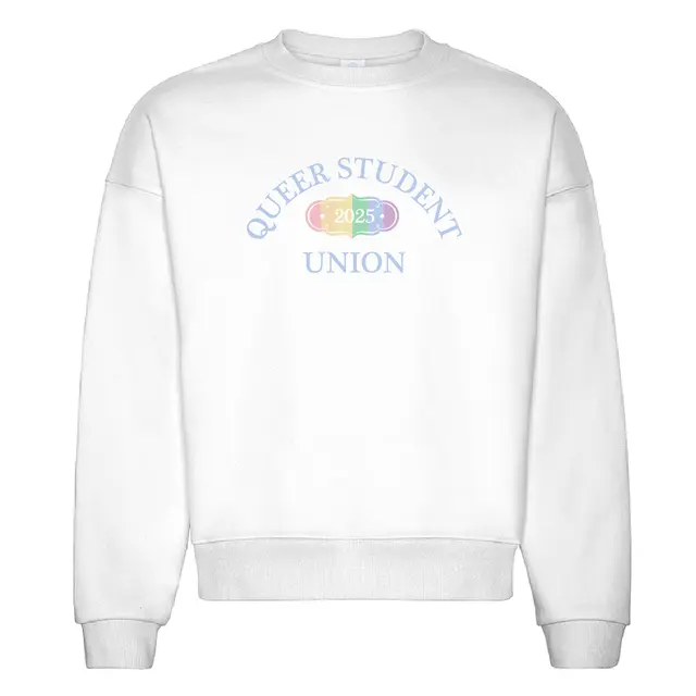Queer Student Union Pastel Rainbow PR Crewneck 2