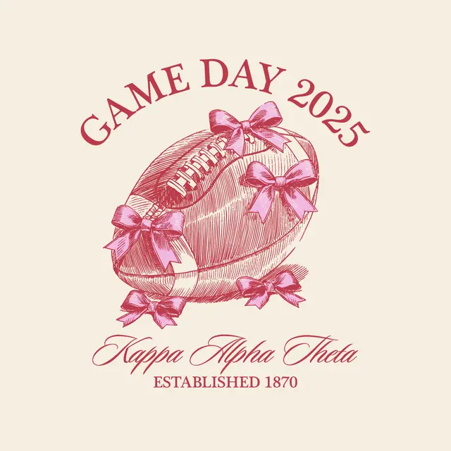 Kappa Alpha Theta Bow Football Game Day Hoodie