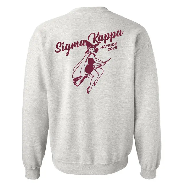 Sigma Kappa Witch on Broom PR Crewneck 2
