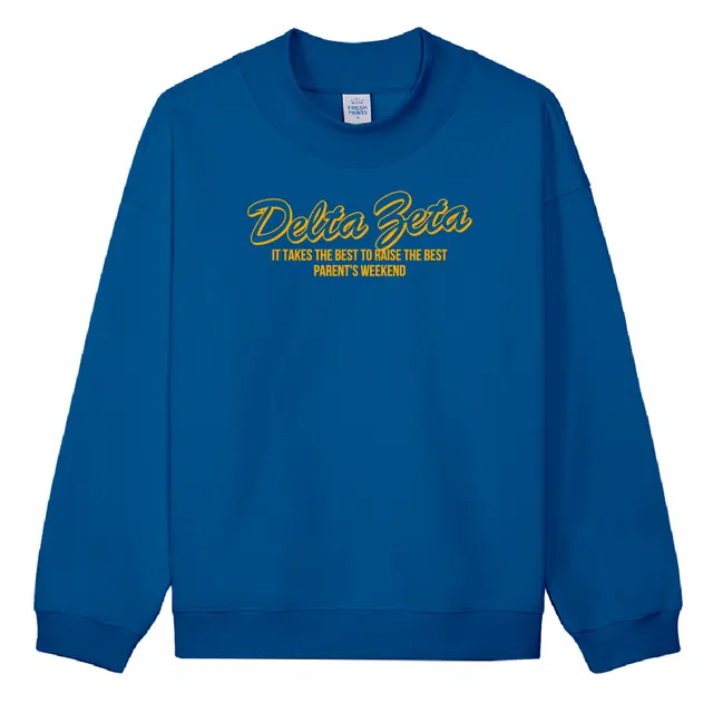 Delta Zeta Bold Script with Classic Text Parent's Weekend Sweater 2