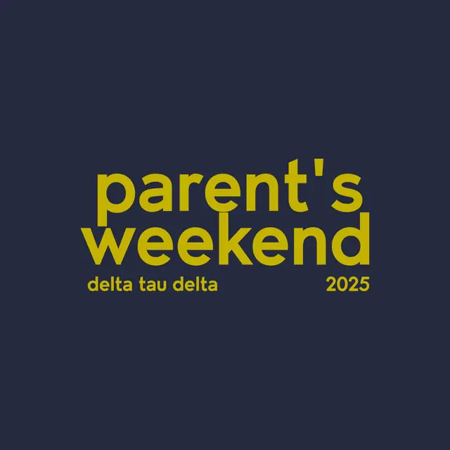 Delta Tau Delta Bold Yellow Text Parent's Weekend Hoodie