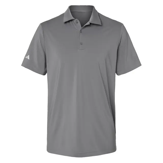 Adidas Ultimate Solid Polo a514 Grey Three Front