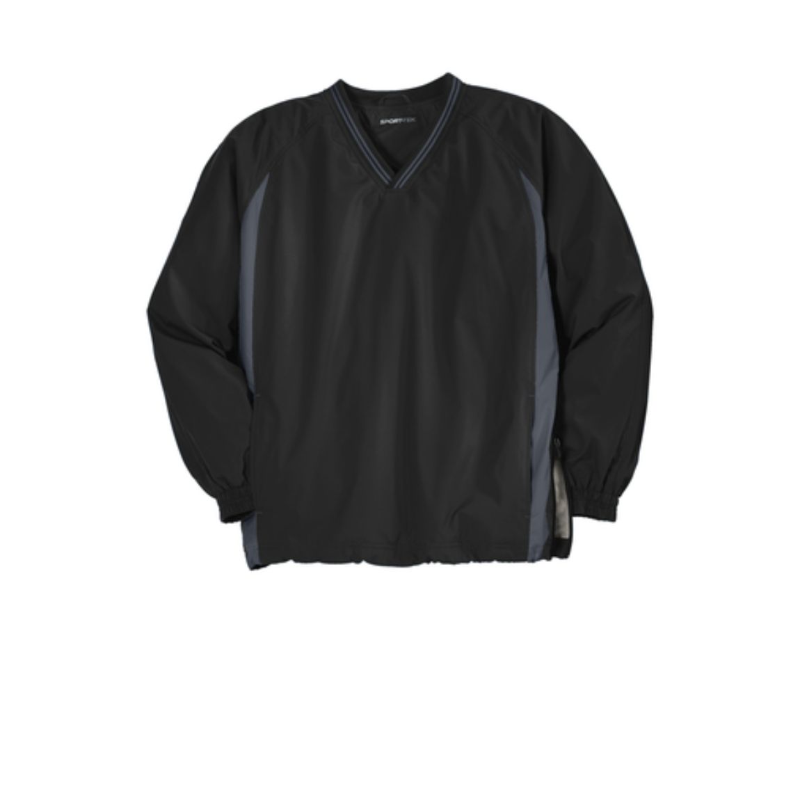 Sport-Tek Tipped V-Neck Raglan Wind Shirt | Fresh Prints