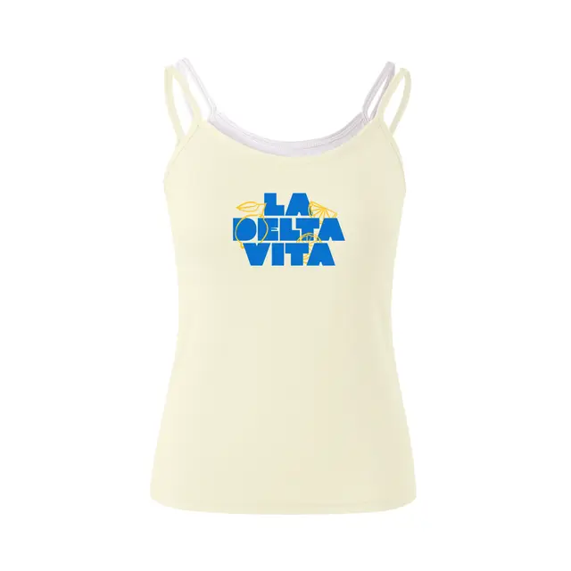 Delta Delta Delta Bold Block Letters Lemon Graphic Rush Tank 2