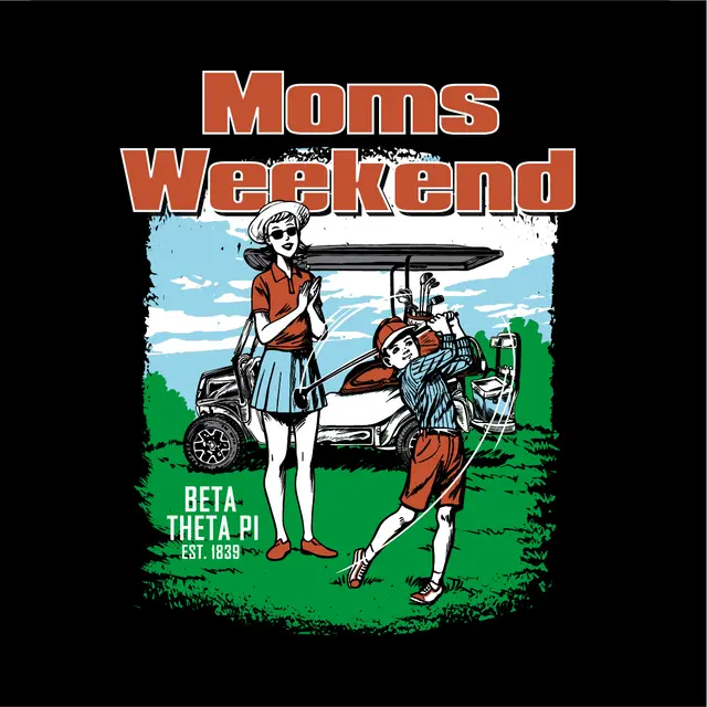 Beta Theta Pi Retro Golf Moms Weekend Hoodie