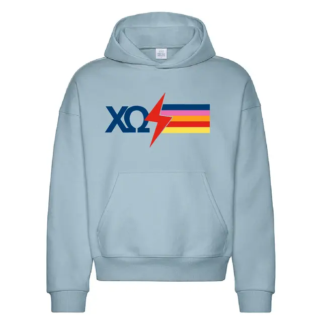 Chi Omega Bold Lightning with Stripes PR Hoodie 2