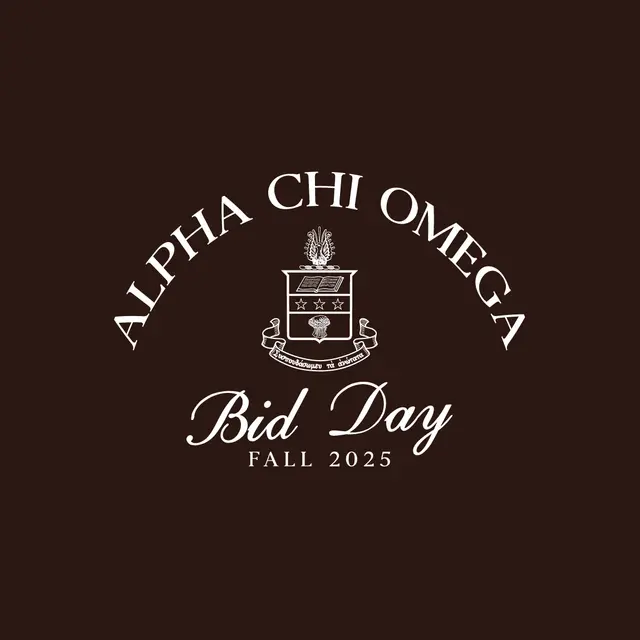 Alpha Chi Omega Crest and Script Bid Day Tank