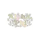 Alpha Phi Checkered Floral Text PR Shirt