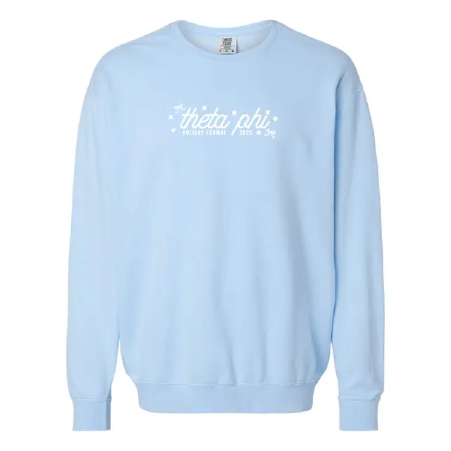 Theta Phi Alpha Script Text Holiday Formal Crewneck 2