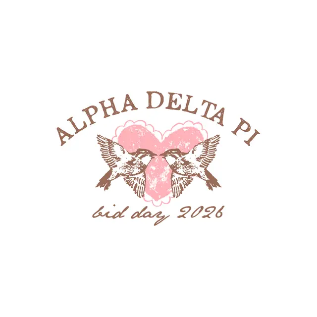 Alpha Delta Pi Birds and Heart Bid Day Tank