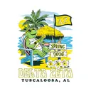 Delta Zeta Chill Turtle Tropical Spring Break Shirt