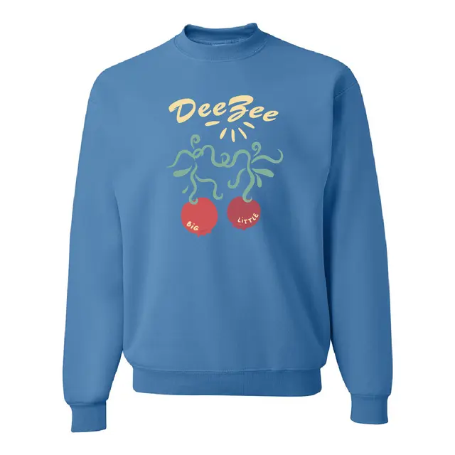 Delta Zeta Organic Script and Cranberries Big Little Reveal Crewneck 2