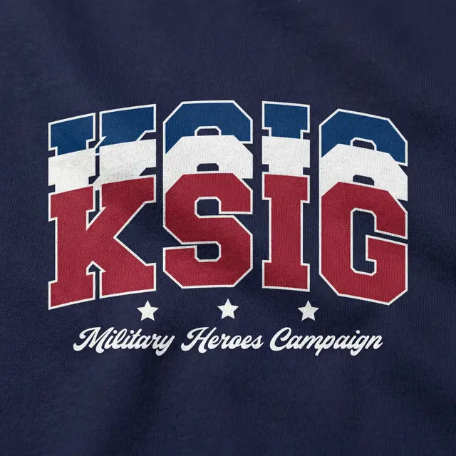 Kappa Sigma Patriotic Block Lettering Philanthropy Sweater