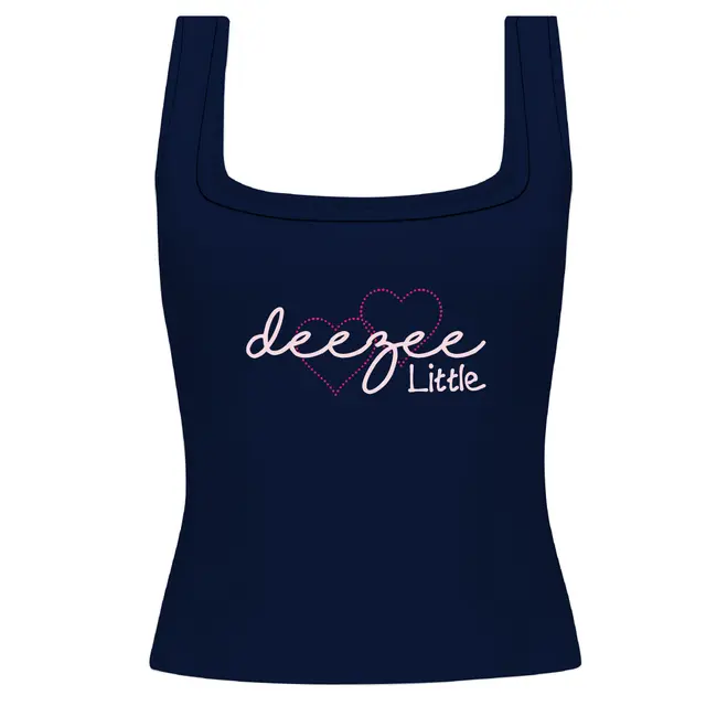 Delta Zeta Dotted Hearts and Script Big Little Reveal Tank 2