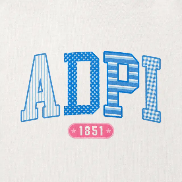 Alpha Delta Pi Mixed Pattern Block Lettering PR Tank