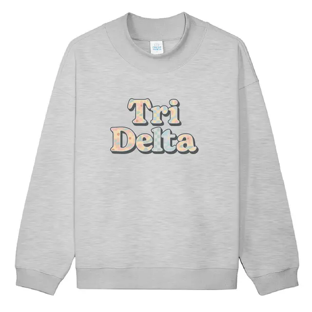 Delta Delta Delta Floral Pattern PR Crewneck 2