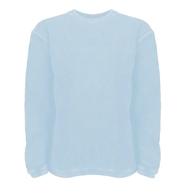 Customizable Charles River Camden Crew Neck Sweatshirt 9930 Chambray Front