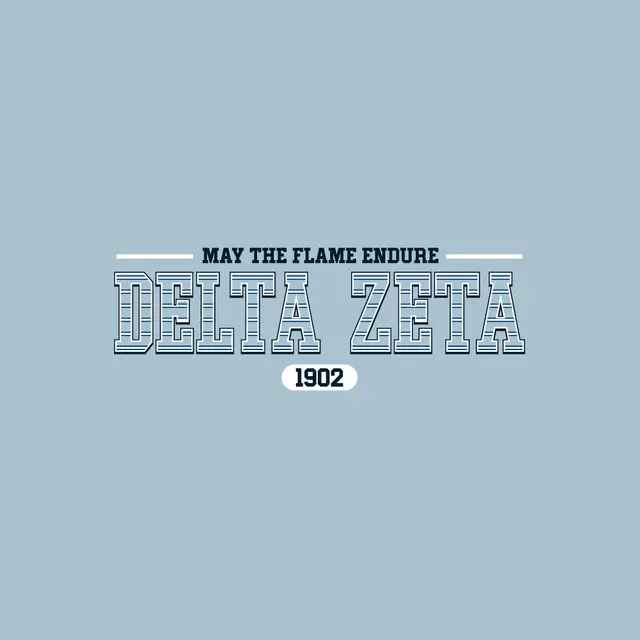 Delta Zeta Bold Line Text Founder's Day Hoodie