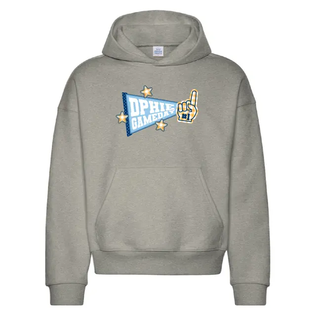Delta Phi Epsilon Foam Finger and Stars Game Day Hoodie 2