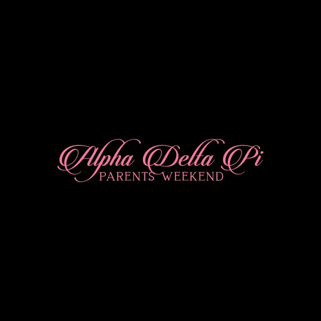 Alpha Delta Pi Elegant Script Parents Weekend Hoodie