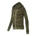 Customizable Alternative Women’s Adrian Eco-Fleece Full-Zip Hooded Sweatshirt 9573 Camo Left