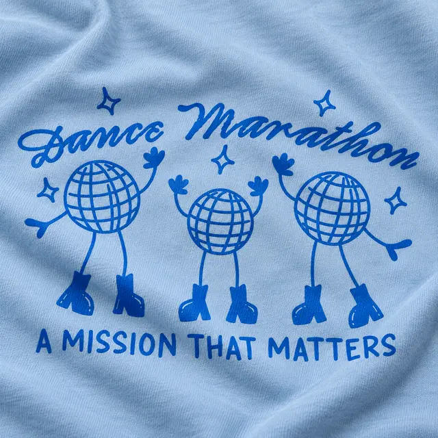 Dance Marathon Playful Globe Illustration PR Sweater