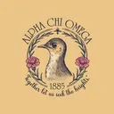 Alpha Chi Omega Bird Illustration PR Crewneck