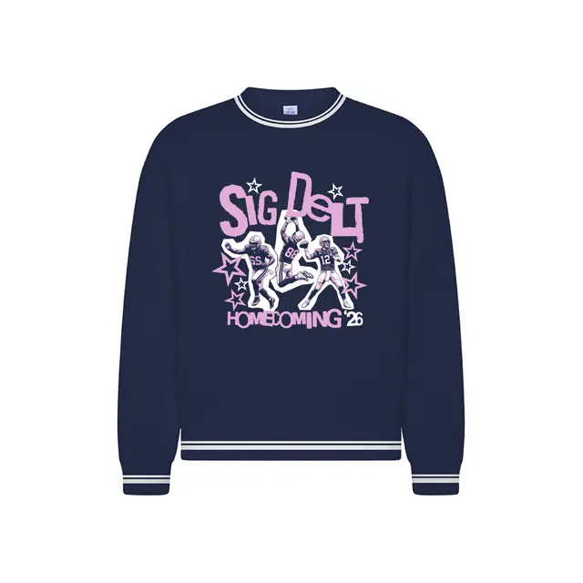 Sigma Delta Tau Action-Packed Football Homecoming Crewneck 2