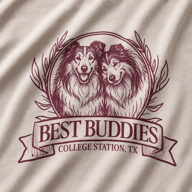 Best Buddies Dog Illustration PR Shirt