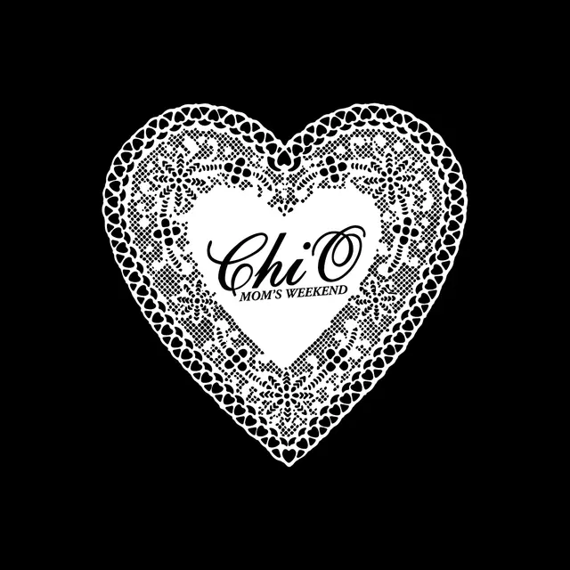 Chi Omega Lace Heart Mom's Weekend Crewneck