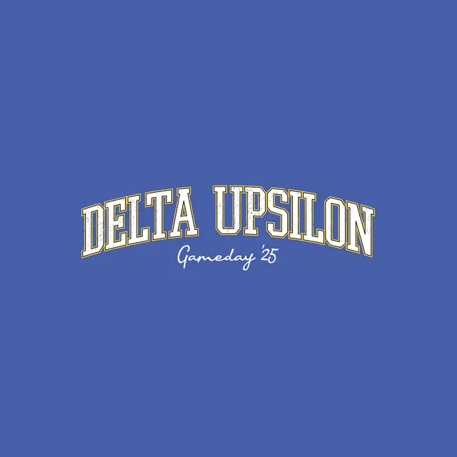 Delta Upsilon Bold Lettering Game Day Shirt