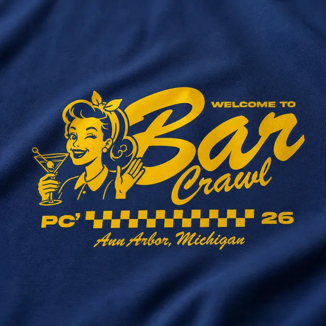 Sigma Sigma Sigma Retro Cocktail Illustration PR Shirt