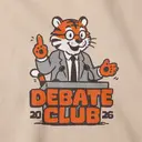 Debate Club Cartoon Tiger Speaker Design PR Shirt