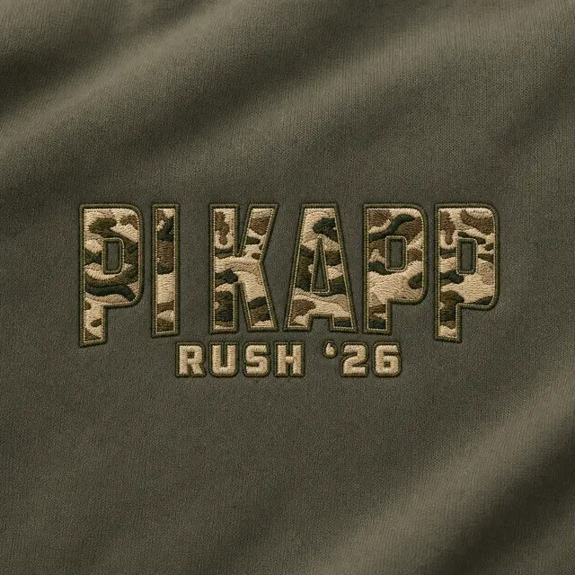 Pi Kappa Phi Camo Block Text Rush Shirt