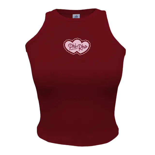 Phi Sigma Rho Heart Illustration Date Party Tank 2