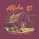 Alpha Xi Delta Rustic Barn Thanksgiving Shirt