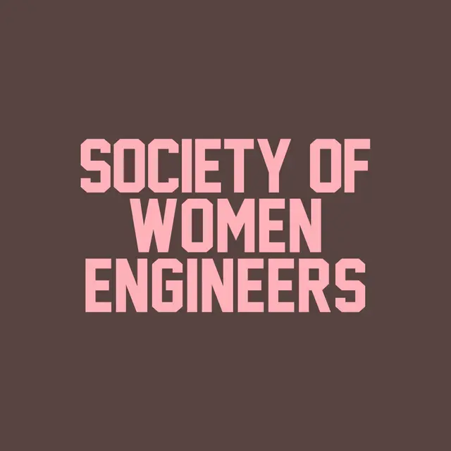Society of Women Engineers Pink Block Letter PR Hoodie