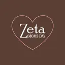 Zeta Tau Alpha Heart Outline and Serif Texts Moms Day Shirt
