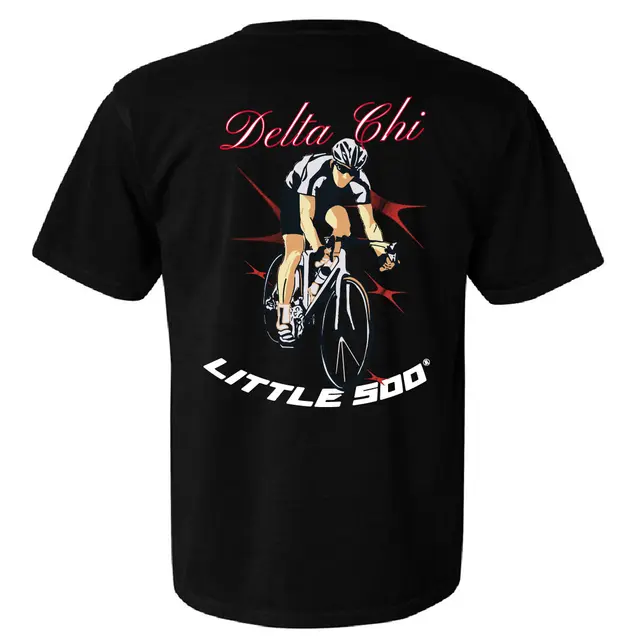 Delta Chi Biking Graphic Big Little Reveal Shirt 2