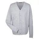 Men's Pilbloc V-Neck Button Cardigan Sweater Grey Heather Front