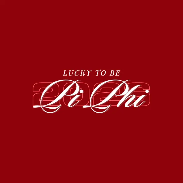 Pi Beta Phi Script Text and Year Bid Day Tank