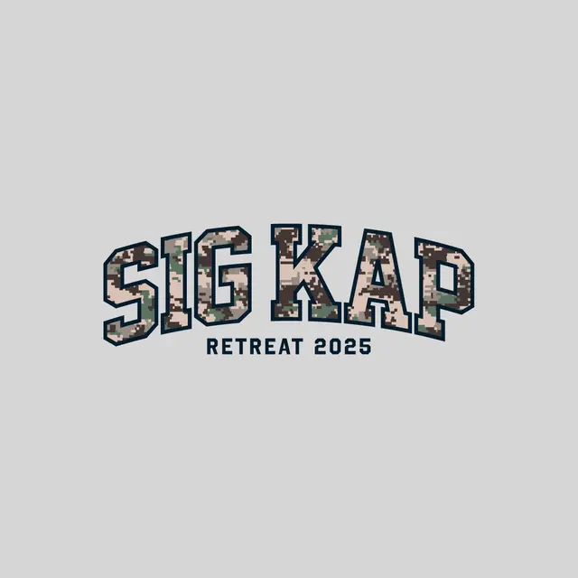 Sigma Kappa Camo Block Text Retreat Crewneck