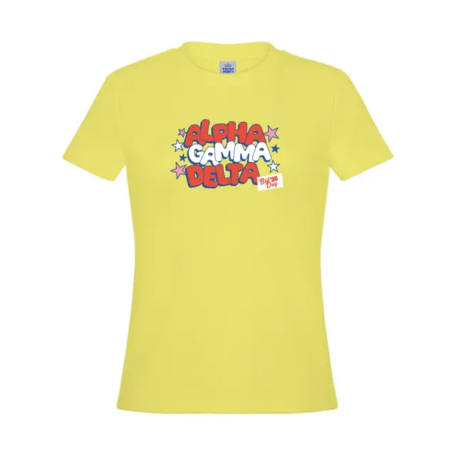 Alpha Gamma Delta Colorful Starburst Bid Shirt 2